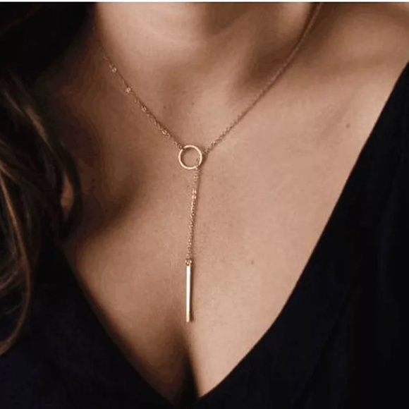 Jewelry - Gold Filled Circle Bar Necklace